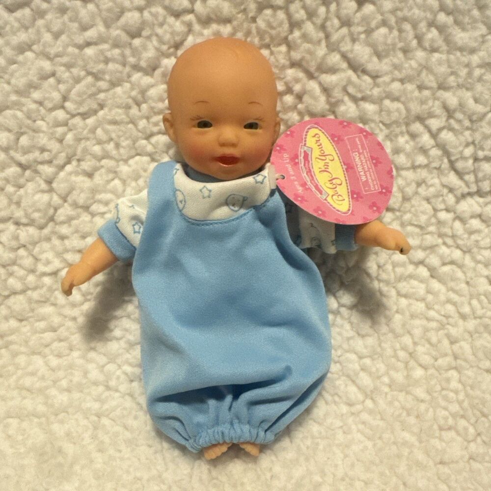 Vintage 2000 Target Itsy Bitsy Babies 7" Doll Blue Outfit